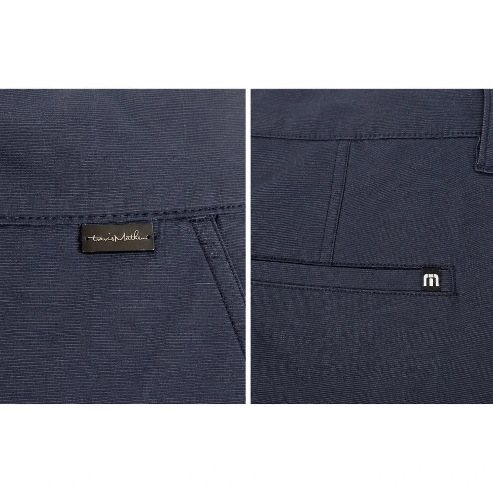 Travis Mathew Size 33 Shorts Mens Dark Blue Stretch Performance Chino Golf Short